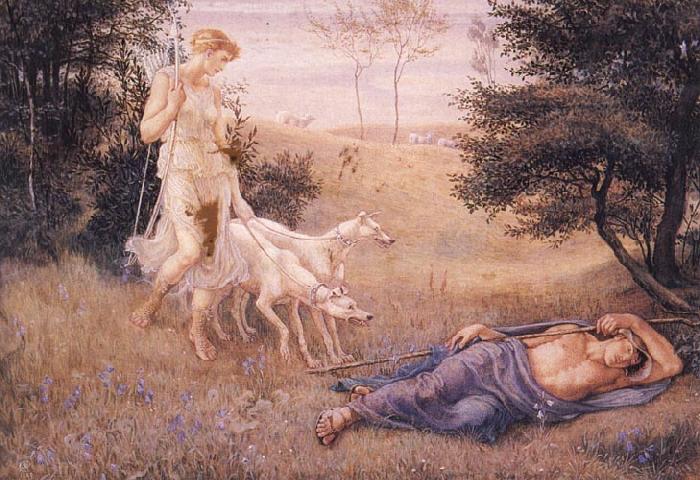 Walter Crane Diana and Endymion Spain oil painting art